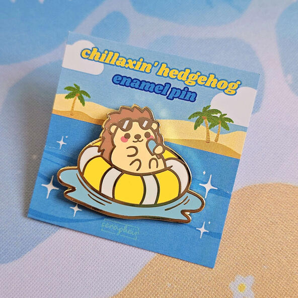 Chillaxin Hedgehog Enamel Pin
